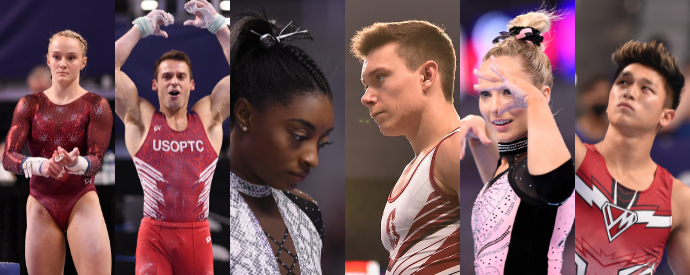Three male and three female athletes competing at Olympic Trials